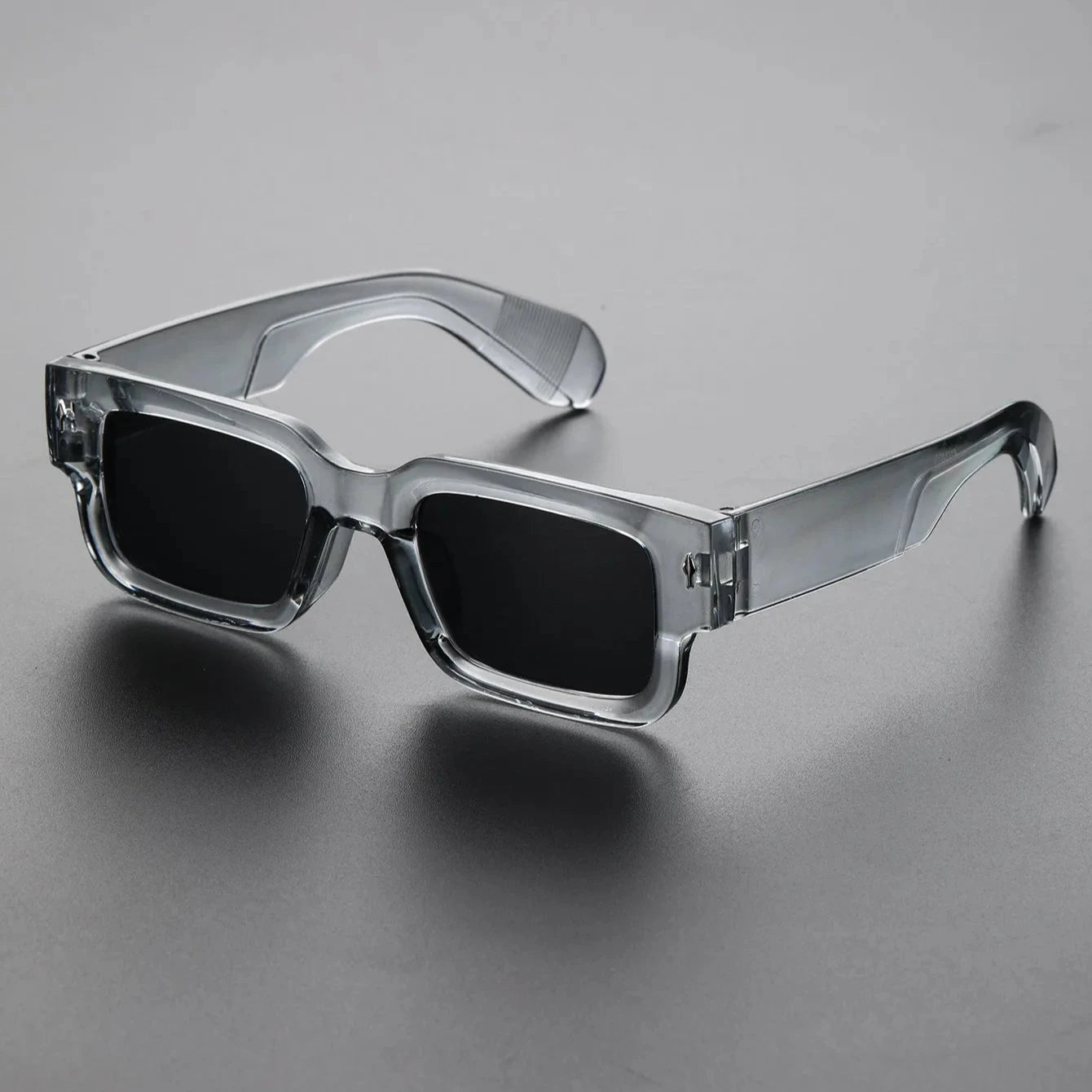 Bold Rectangular Framed Sunglasses - Lightweight UV Protective Shades for Stylish Eye Safety 0