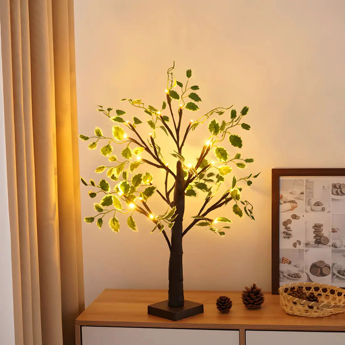 Glowing Tree Table Lamp - Warm LED Decor Light
