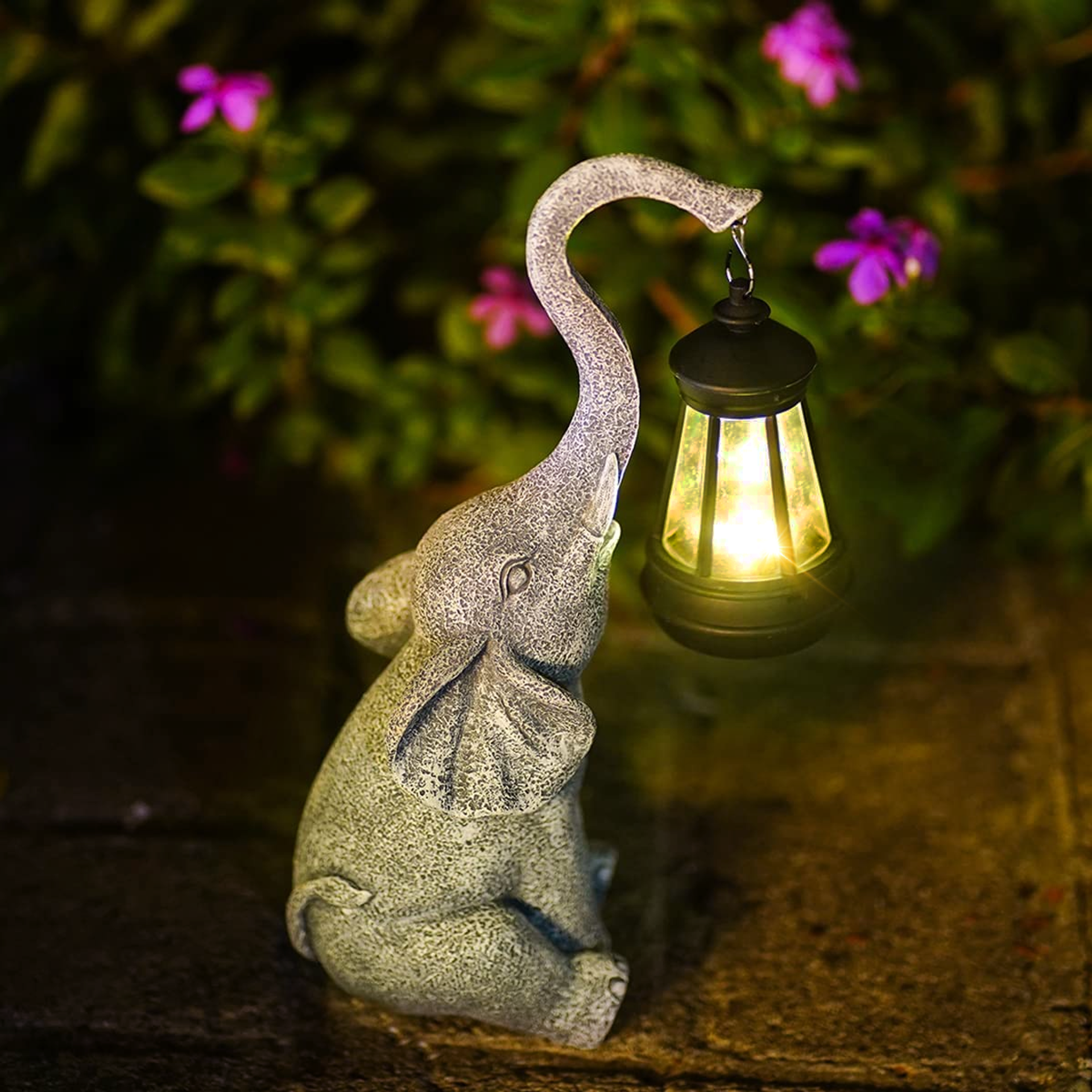 Elephanta Solar Garden Lamp - Outdoor Elephant Light