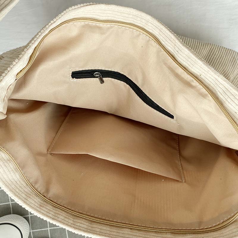 StyleLoom - Luxe Corduroy Shoulder Bag for Women