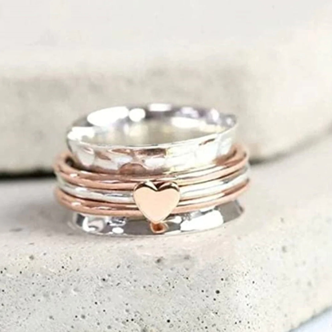 Amara - Heart Spin Ring for Women