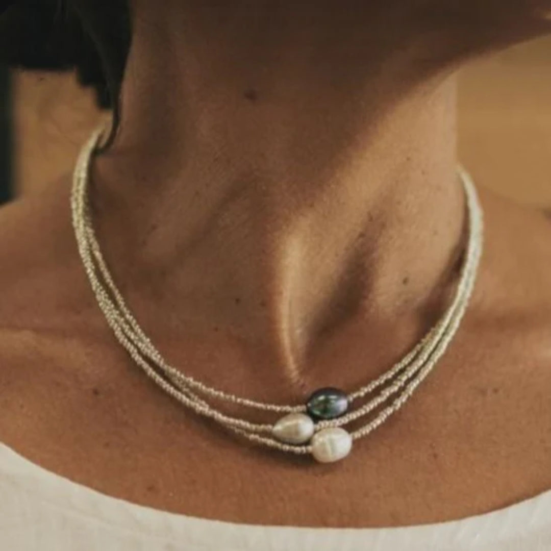 Elara - Vintage Natural Pearl Necklace for Women