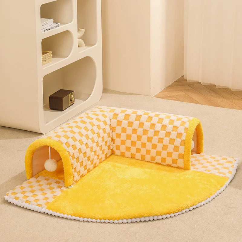 CozyCat Tunnel - Warm Plush Cat Play Tunnel