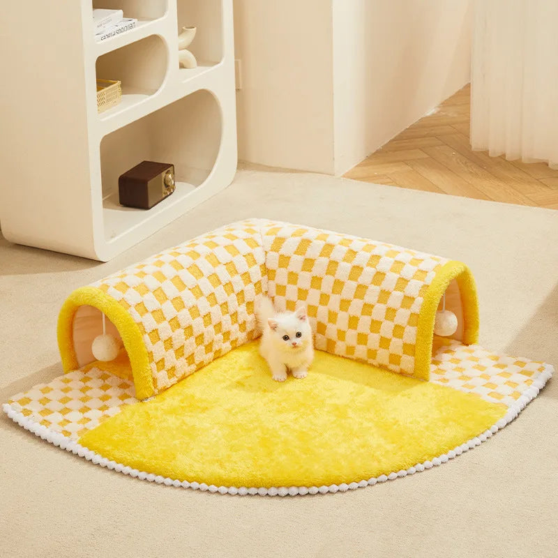 CozyCat Tunnel - Warm Plush Cat Play Tunnel