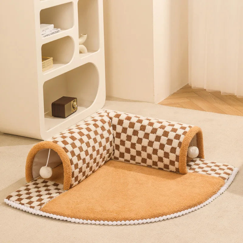 CozyCat Tunnel - Warm Plush Cat Play Tunnel