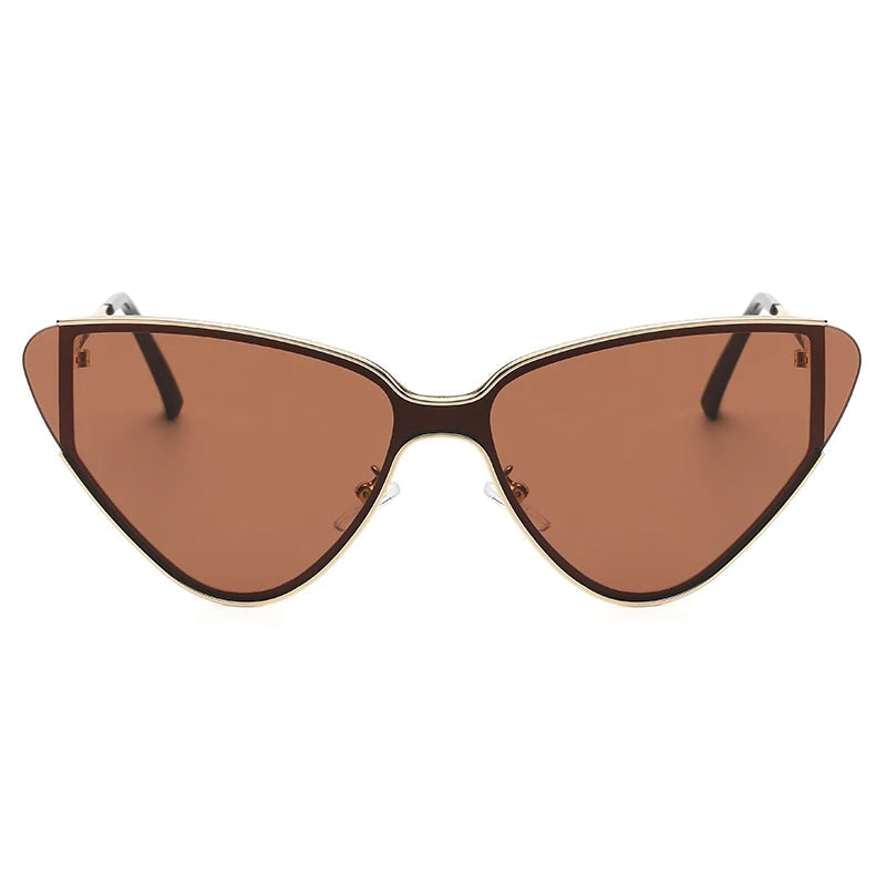 Cat-Eye Panthera Sunglasses - Stylish Metal Frames with Anti-Glare UV Protective Lenses 5