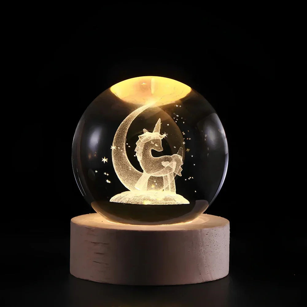 CelestiaSphere | Enchanting 3D Engraved Crystal Decorative Lamp 11