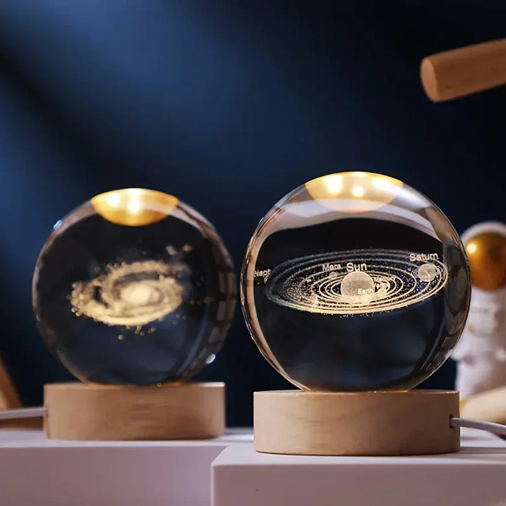 CelestiaSphere | Enchanting 3D Engraved Crystal Decorative Lamp 3