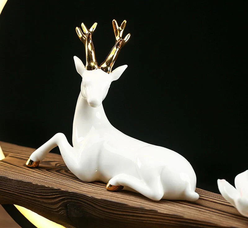 Ceramic Incense Holder with Elegant Deer Design & Soothing Light for Tranquil Home Decor 7