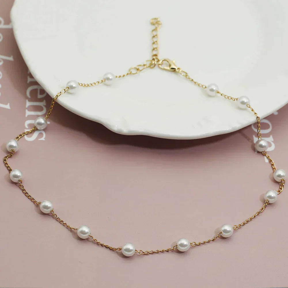 Marilena - Luxe Gold Pearl Necklace for Women