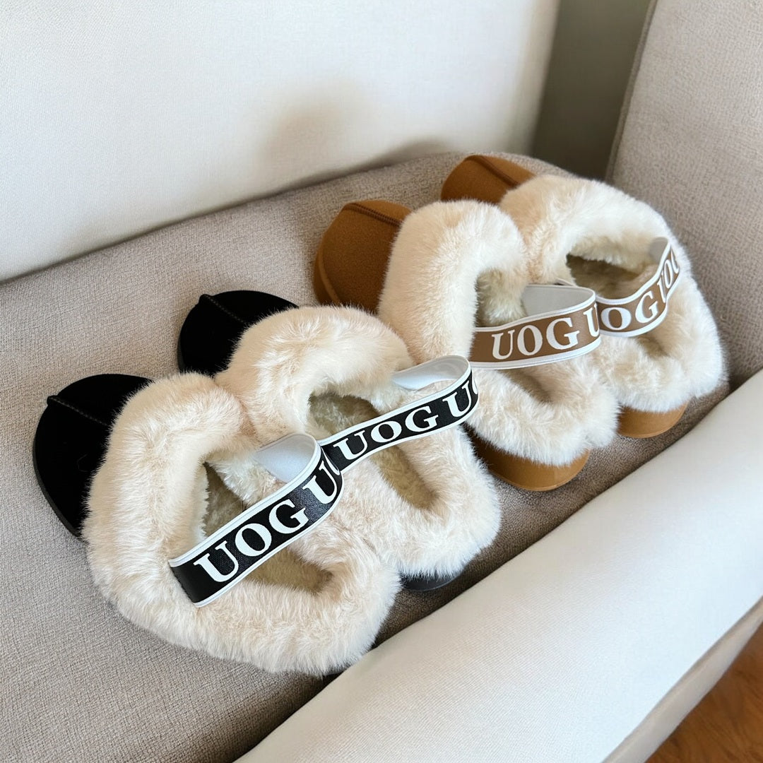 Cozy Plush Fur-Lined Slippers - Comfortable Slip-On Footwear for Autumn and Winter 3