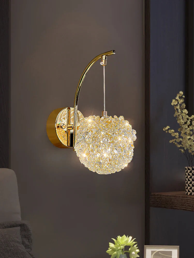 Crystal Wall Lamp - Elegant Sconce for Bright Rooms