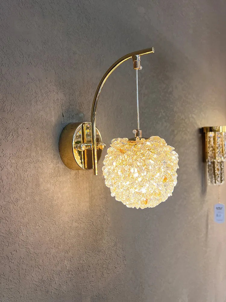 Crystal Wall Lamp - Elegant Sconce for Bright Rooms
