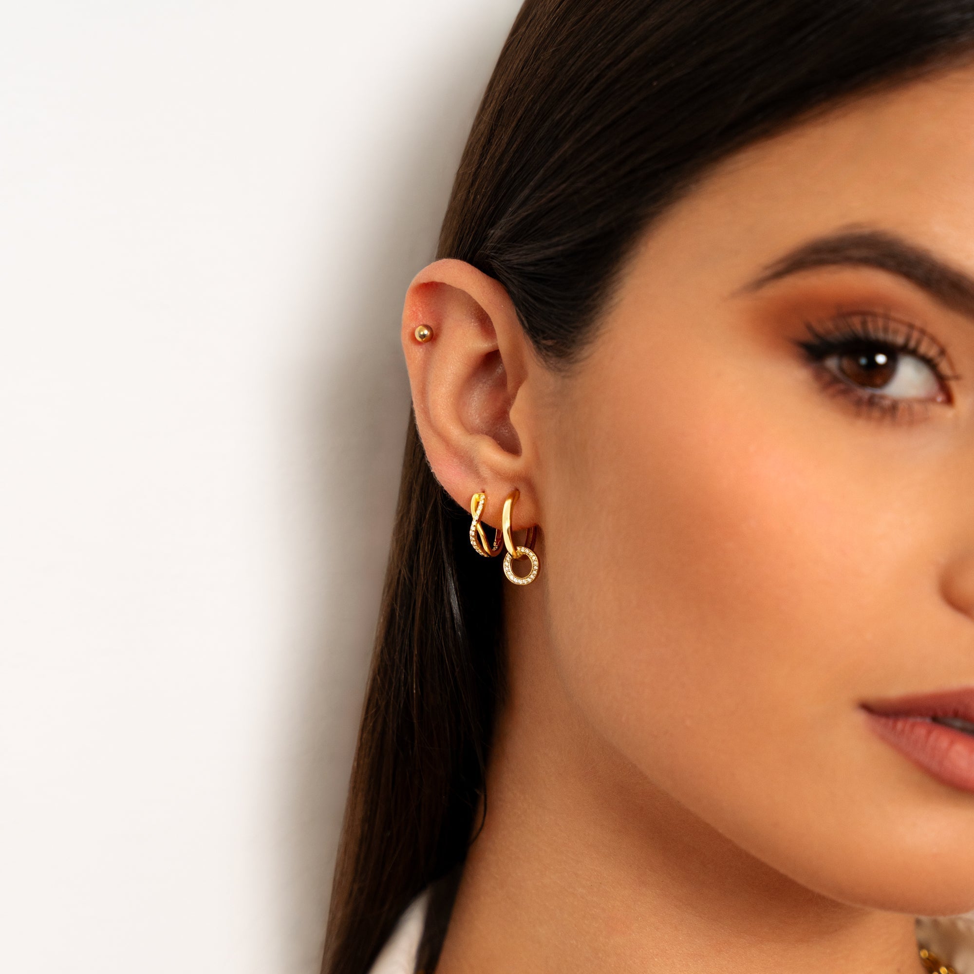 Nerida - Linked Hoop Earrings for Women