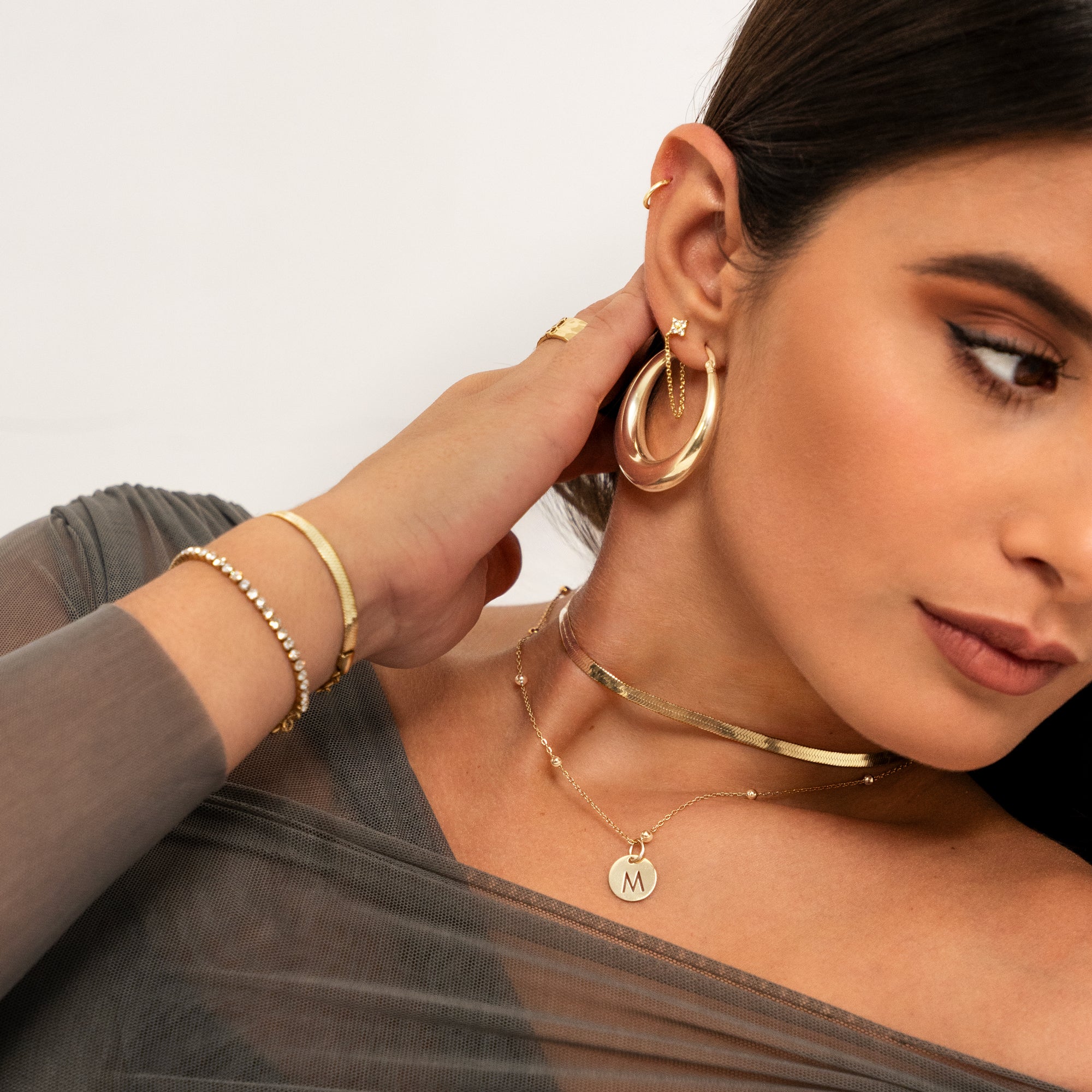 Helena - Sleek Flat Chain Necklace for Women