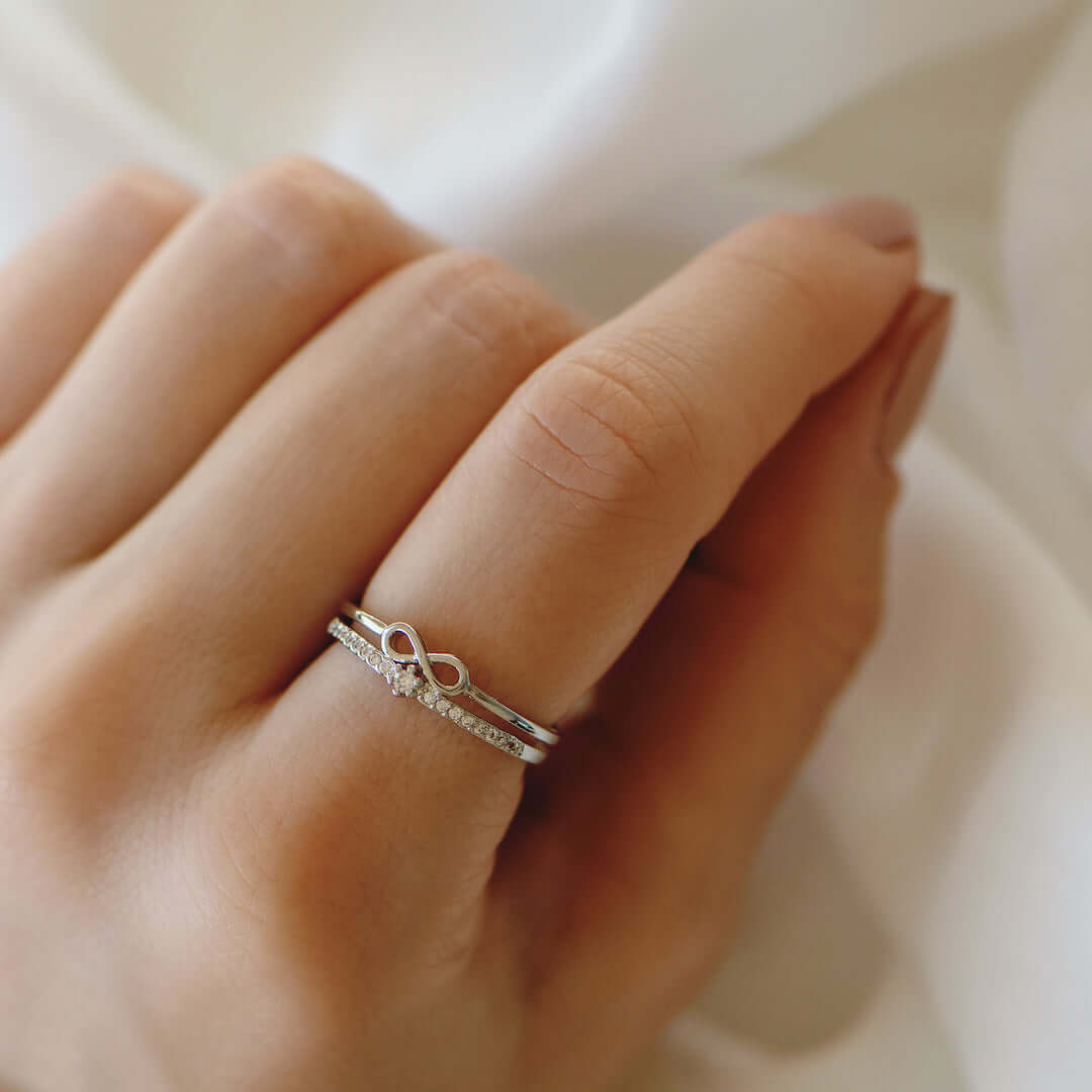 EndlessLove - Eternity Ring with Pave Stones
