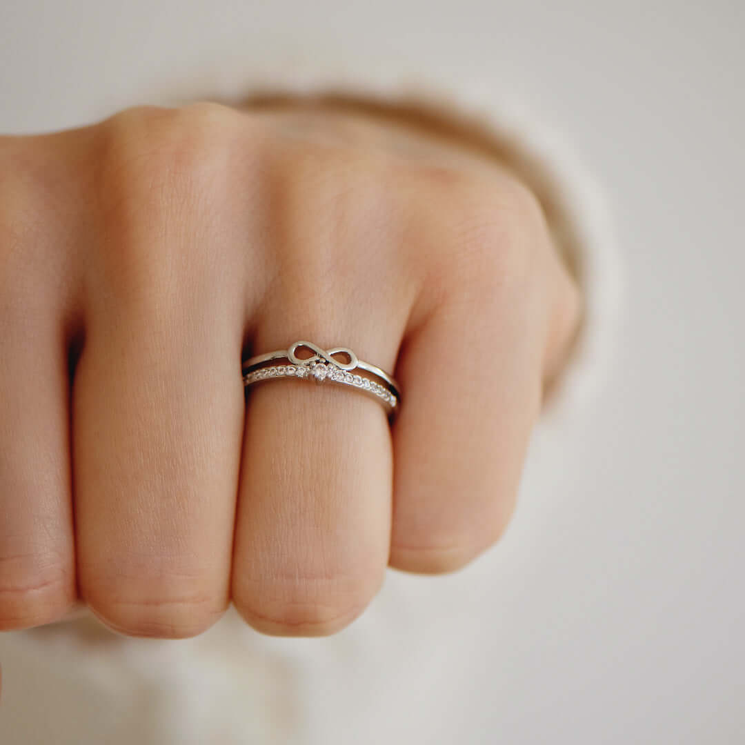 EndlessLove - Eternity Ring with Pave Stones