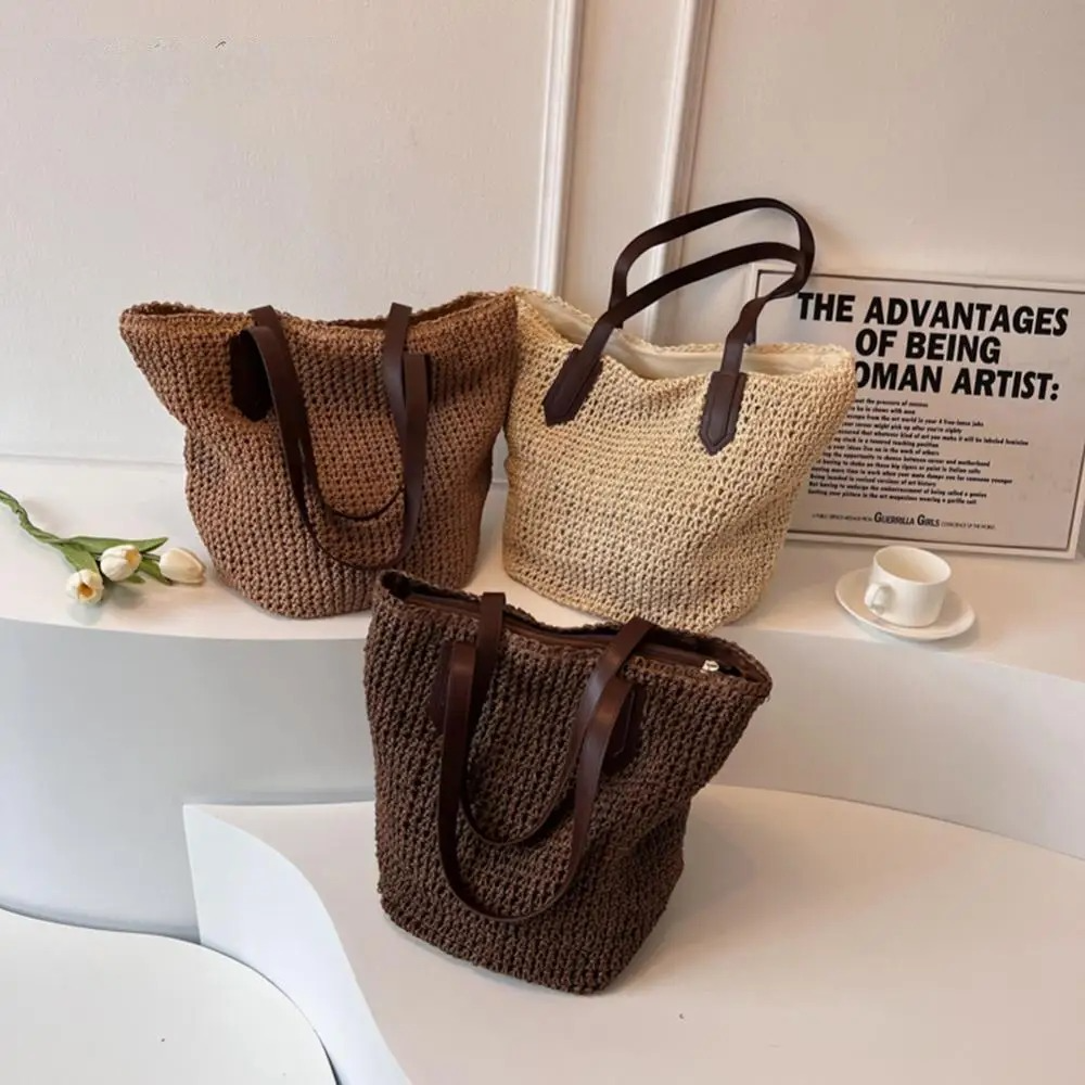 SunWeave Bag - Woven Bohemian Straw Shoulder Bag