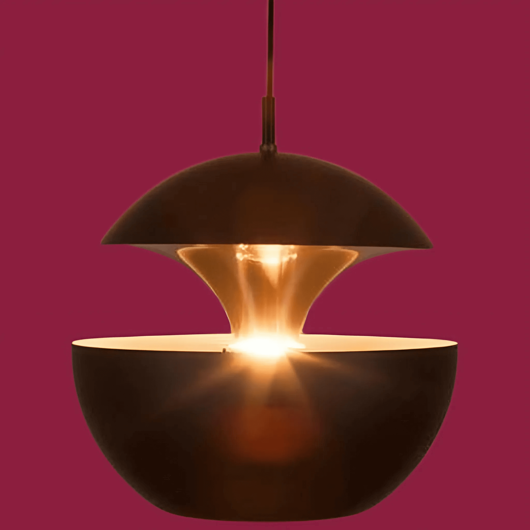 GoldGlow Pendant - Gold-Lined Dining Ceiling Lamp