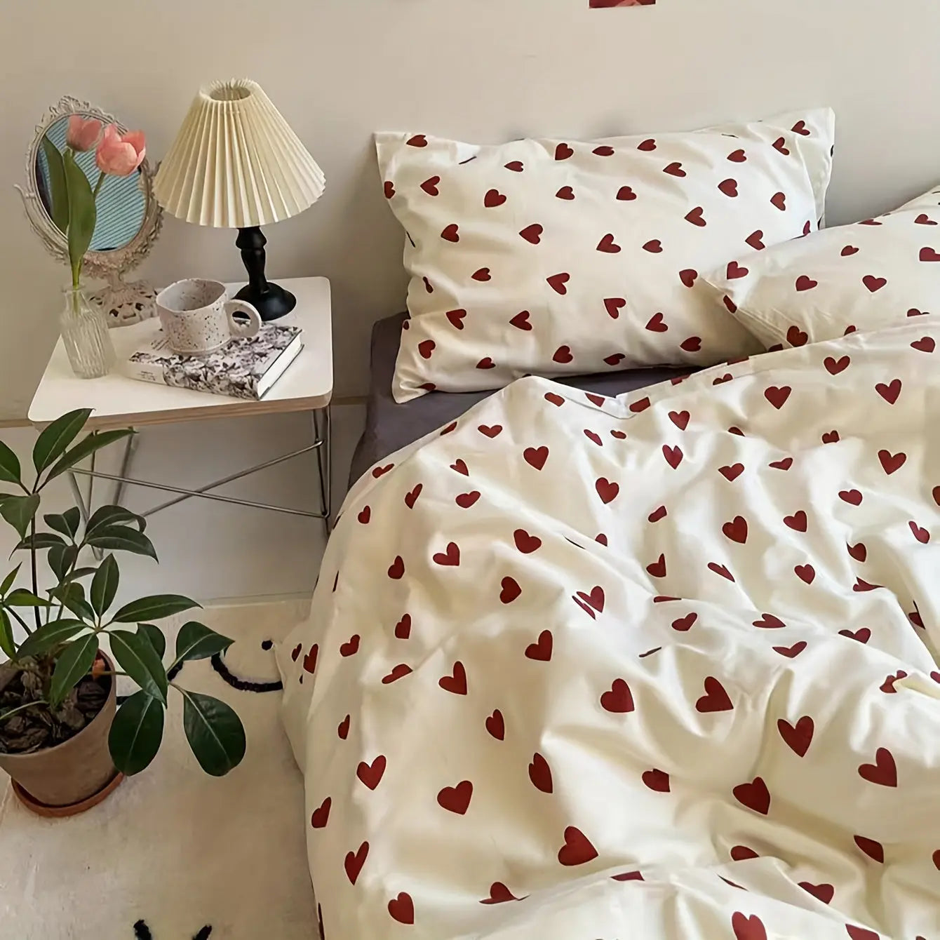 HeartDreams Duvet Cover Set - Soft Hearts Bedding