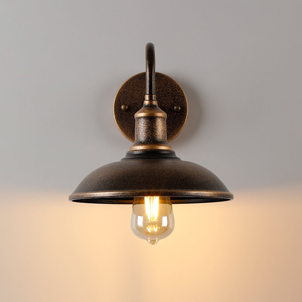 Alessio - Vintage Antique Brass Outdoor Wall Lamp (IP65)