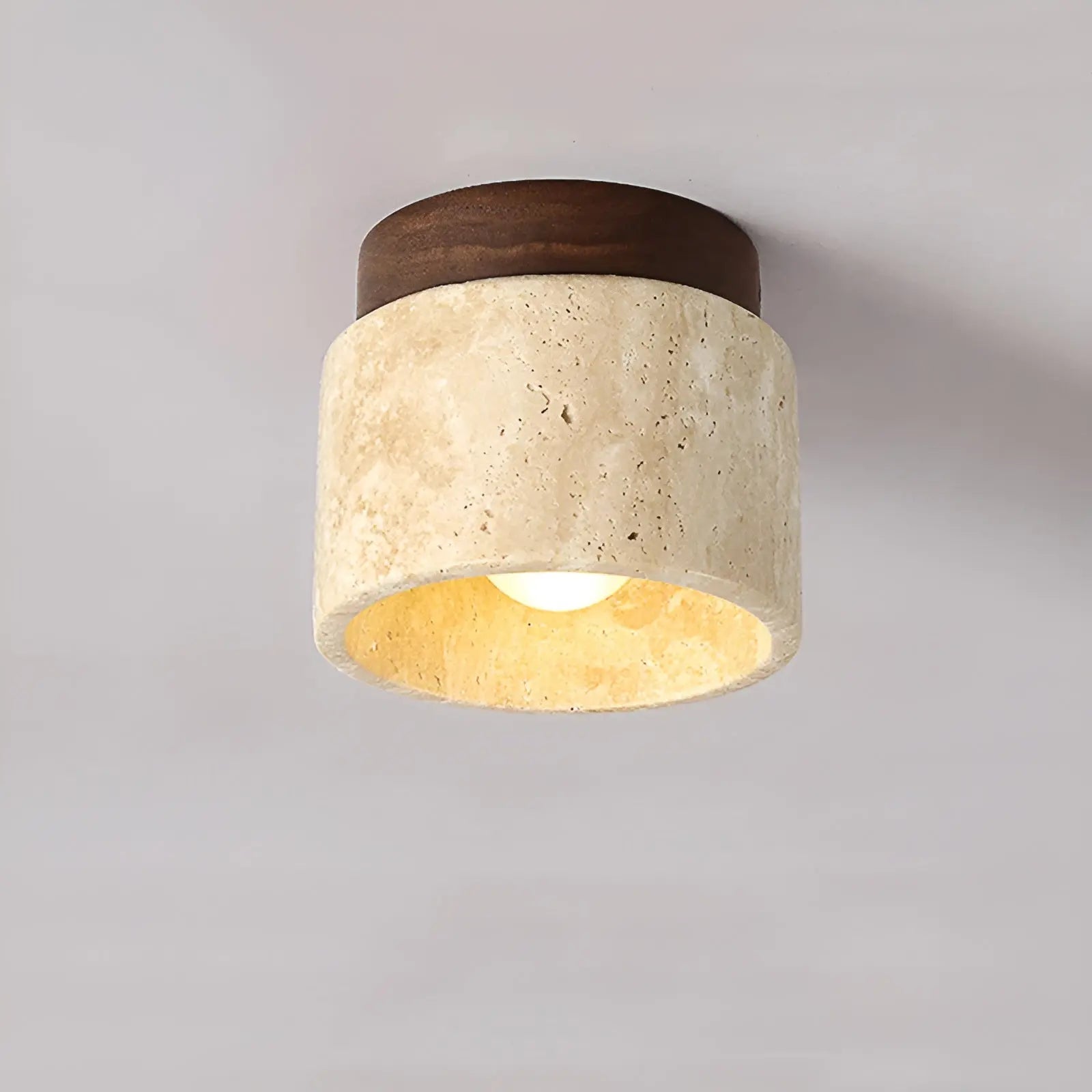 LumiZen Travertine and Wood LED Light - Zen Ambient