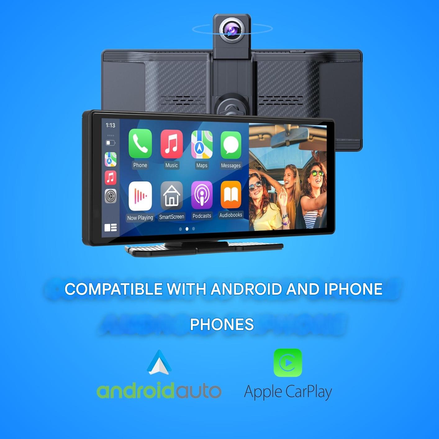 DriveOne | Apple CarPlay Screen with 4K Dashcam & Waterproof Camera | Universal Smart Display for Enhanced Driving Experience 5