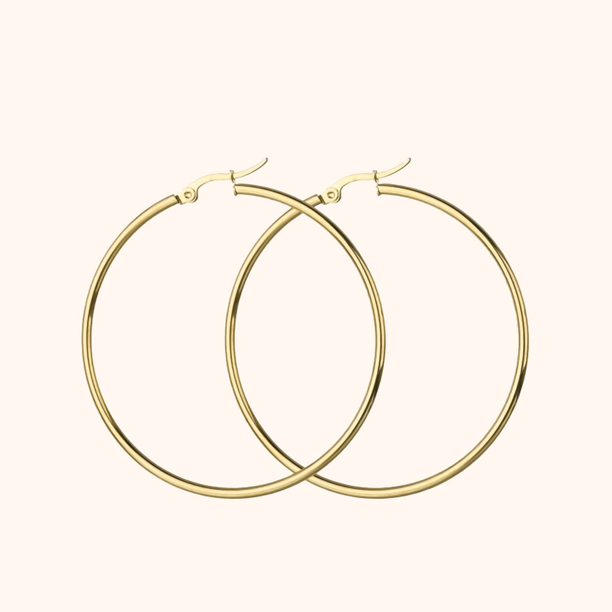 Celeste Hoop Earrings - Large Thin Sterling Silver Hoops