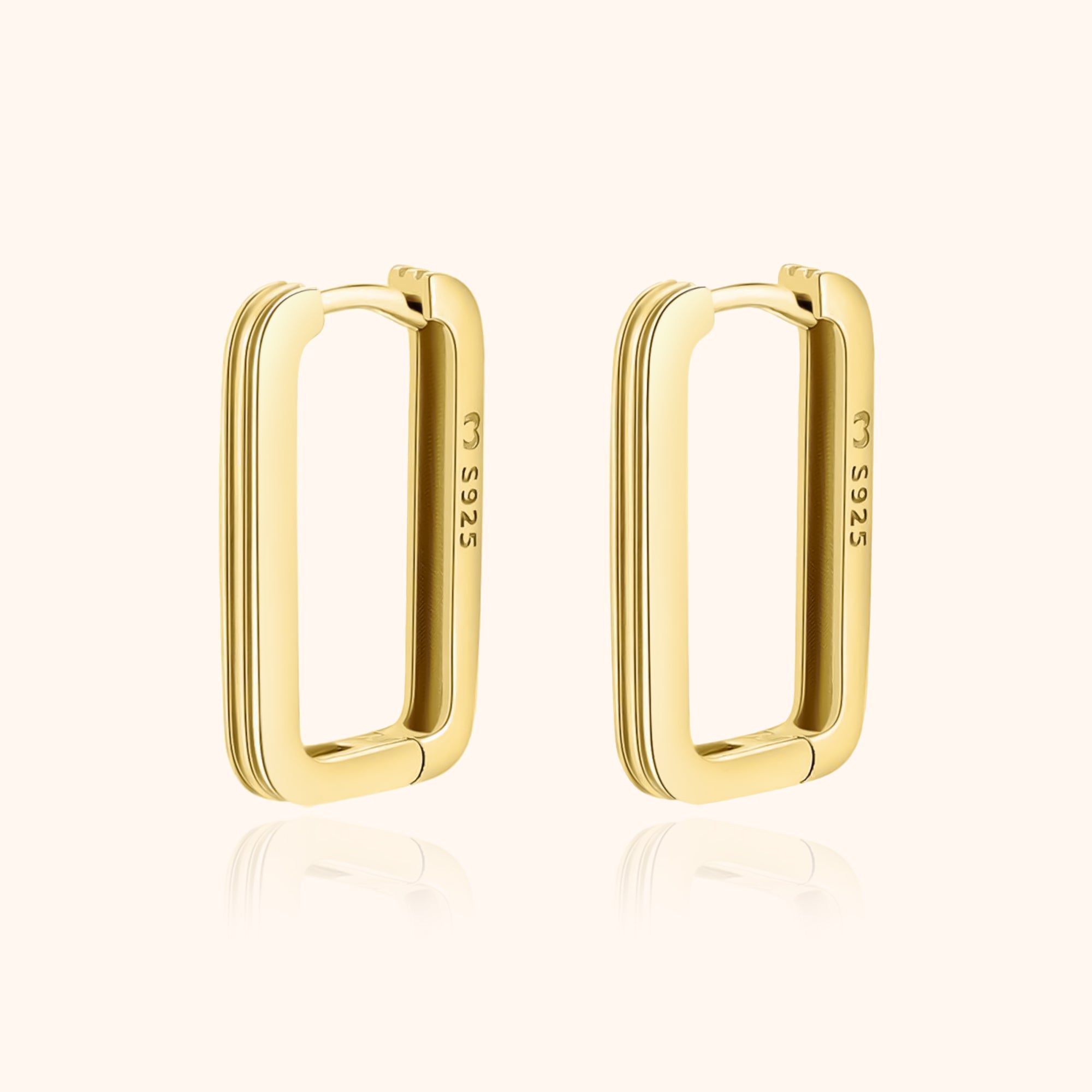 Isabelle - Rectangular Hoop Earrings for Women