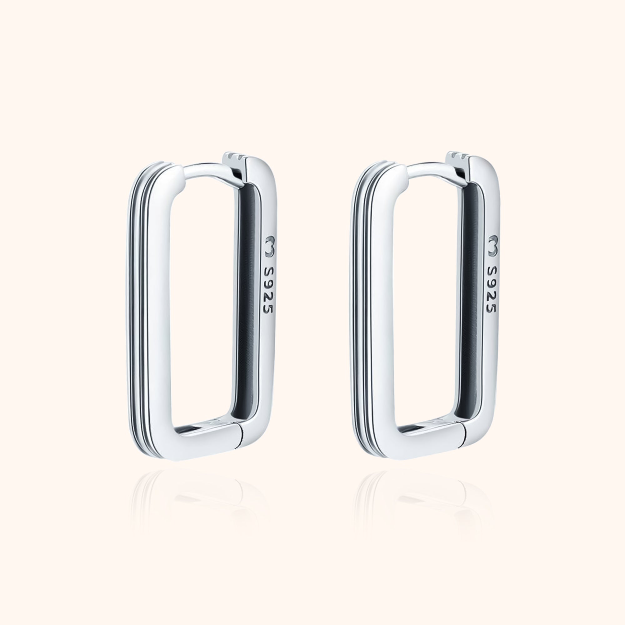 Isabelle - Rectangular Hoop Earrings for Women