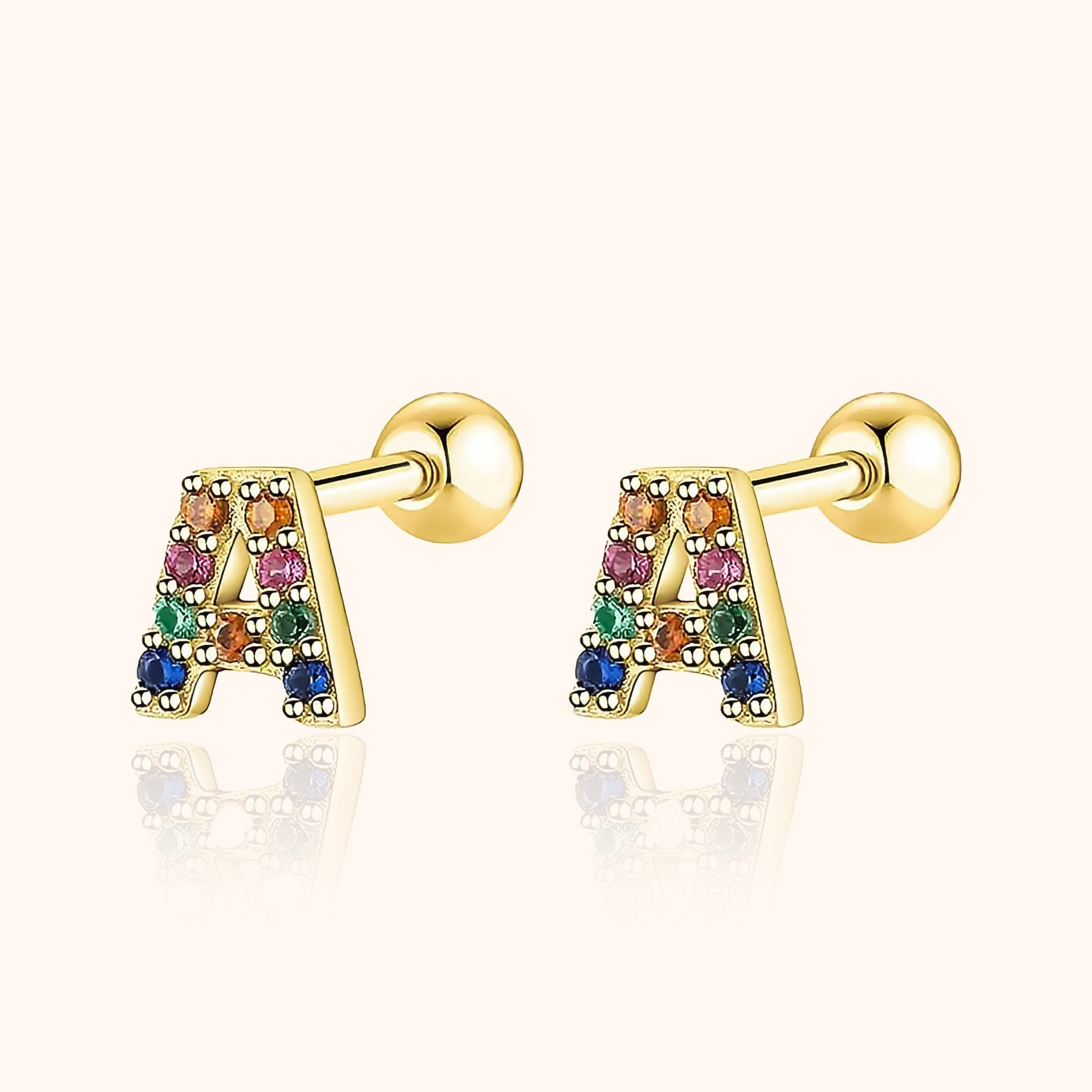 Letria - Colourful Initial Earrings for Women