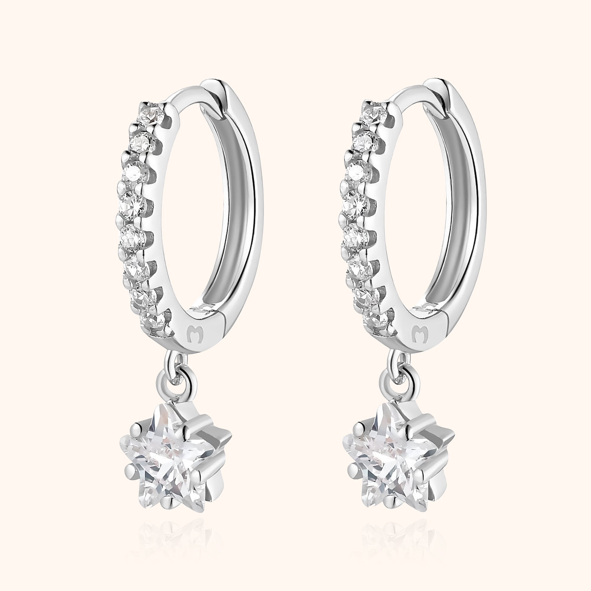 Lyra - Sparkling Star Hoop Earrings for Women