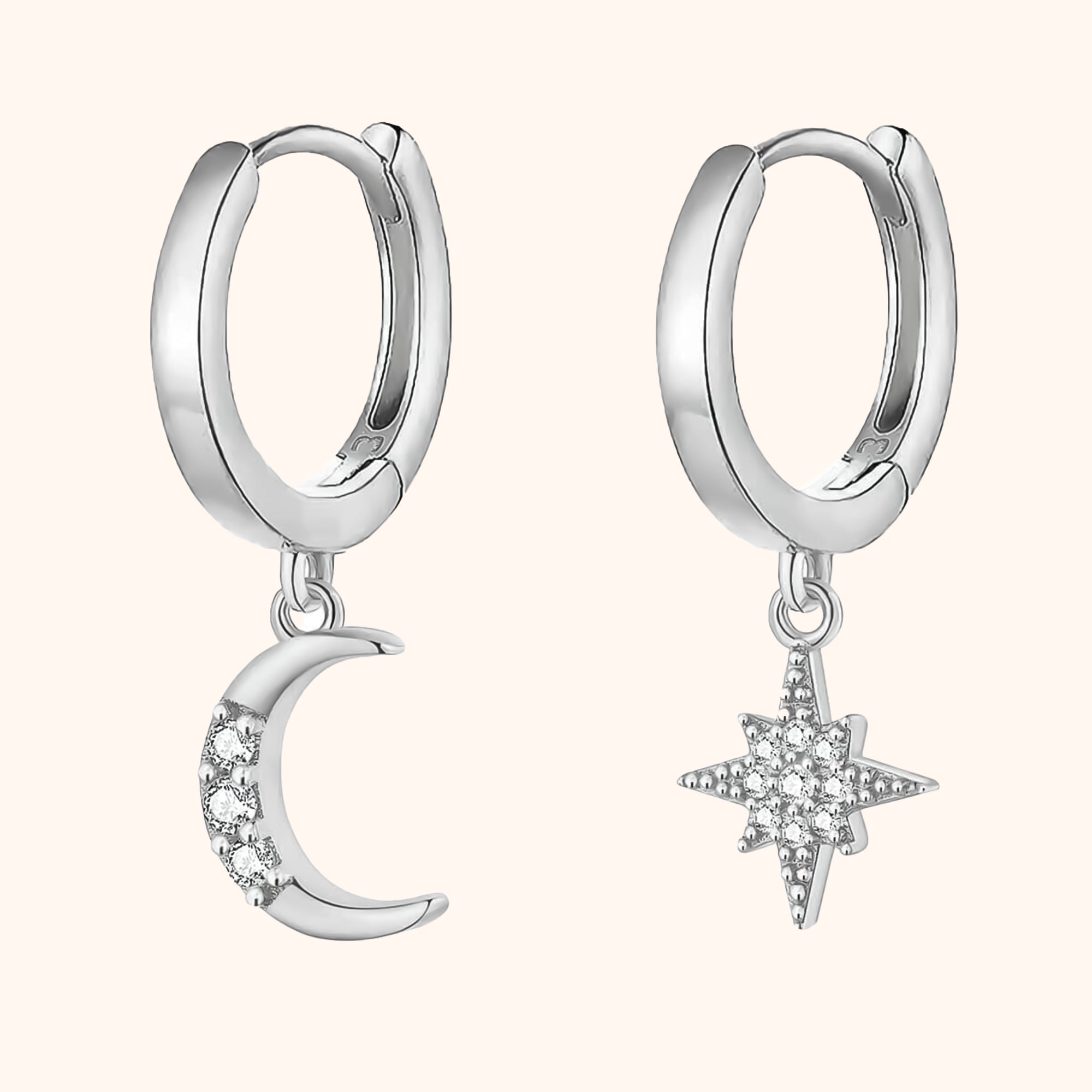 Cosmica - Moon & Star Earrings for Women