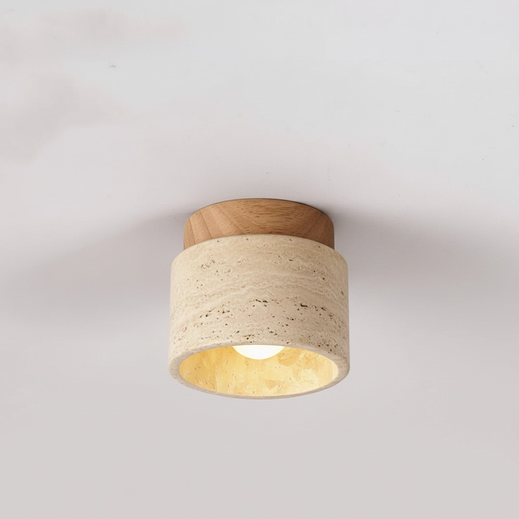 ÉclatPierre | LED Recessed Lamp with Travertine Finish | Soft Lighting for Cozy Interiors 0
