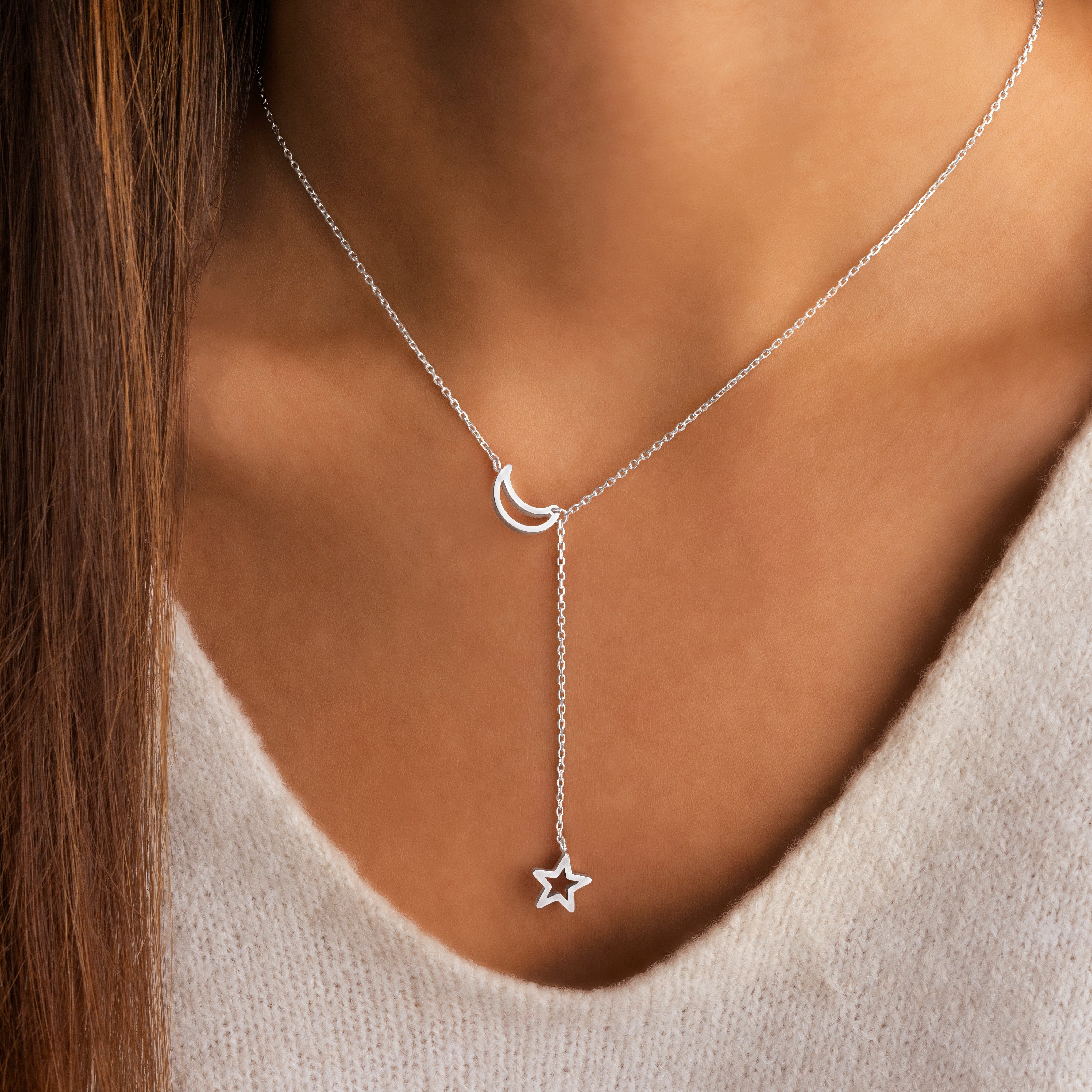 Nova Starlight Necklace — Moon & Star