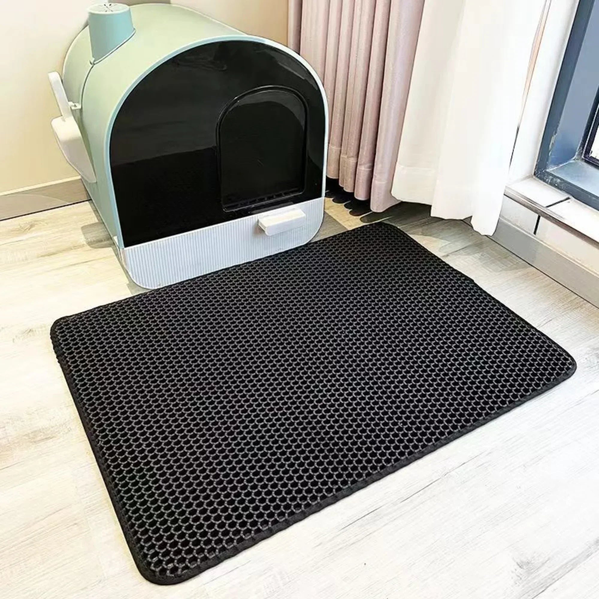 Elegant Cat Litter Mat | Double-Layer Design with Waterproof Base | Non-Slip Floor Protection for Clean Interiors 3