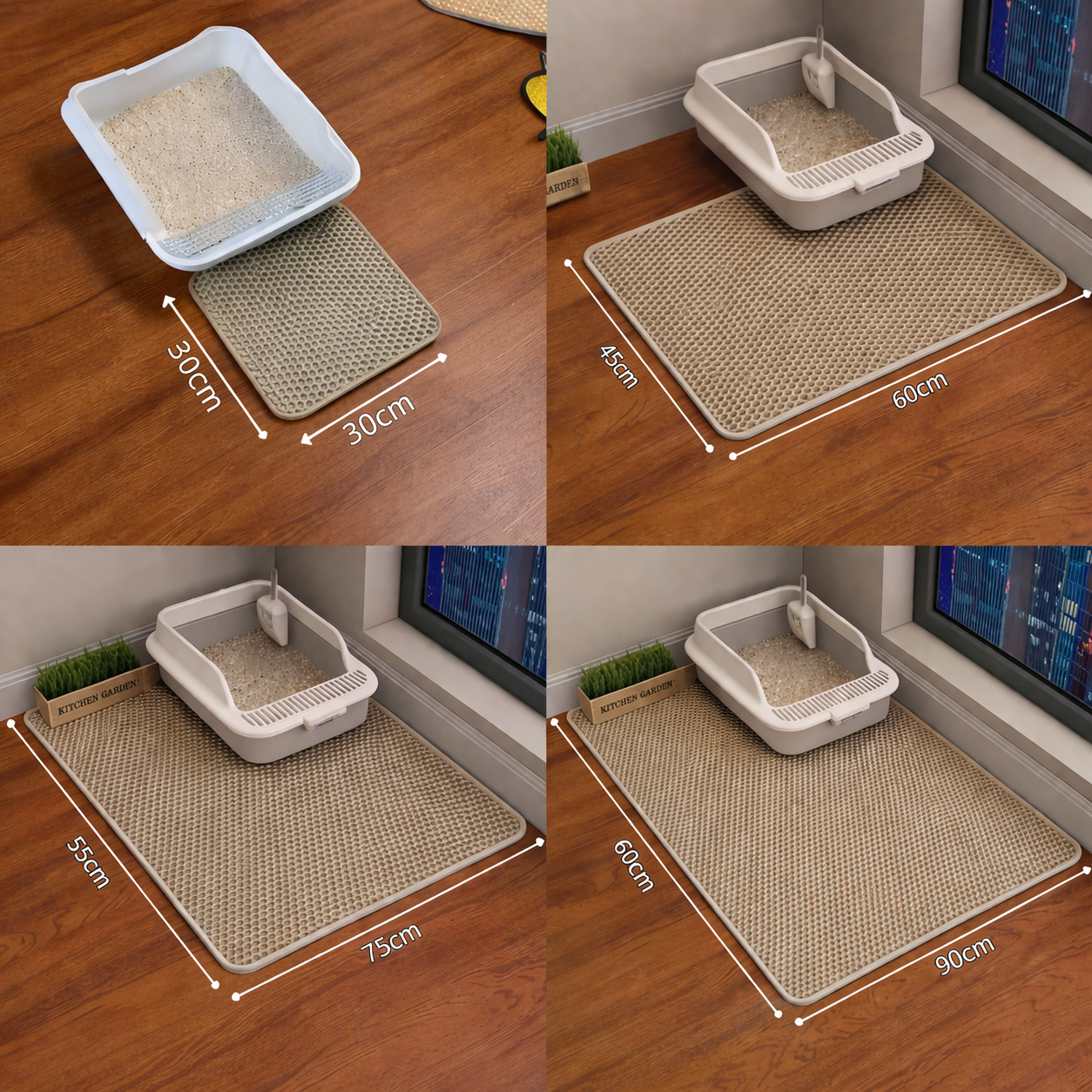 Elegant Cat Litter Mat | Double-Layer Design with Waterproof Base | Non-Slip Floor Protection for Clean Interiors 4