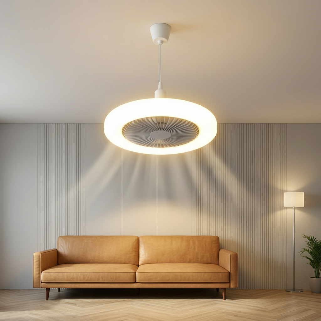 Elegant Ceiling Fan | Silent Operation with Integrated LED Lighting | Compact Design for Luxurious Comfort 0
