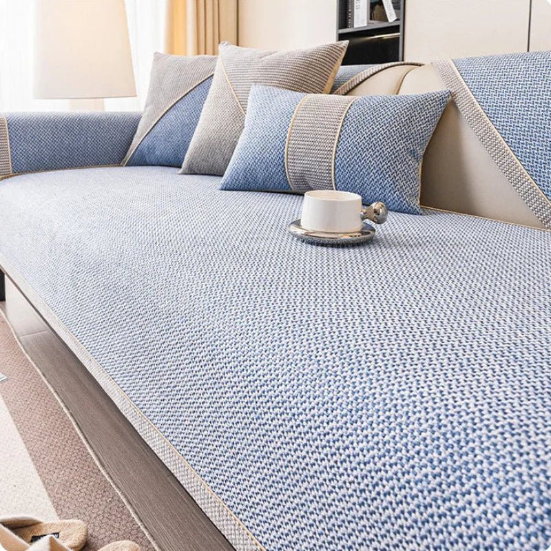Elegant Cotton-Linen Sofa Cover with Non-Slip Design | Breathable Protection for Comfort and Style 9