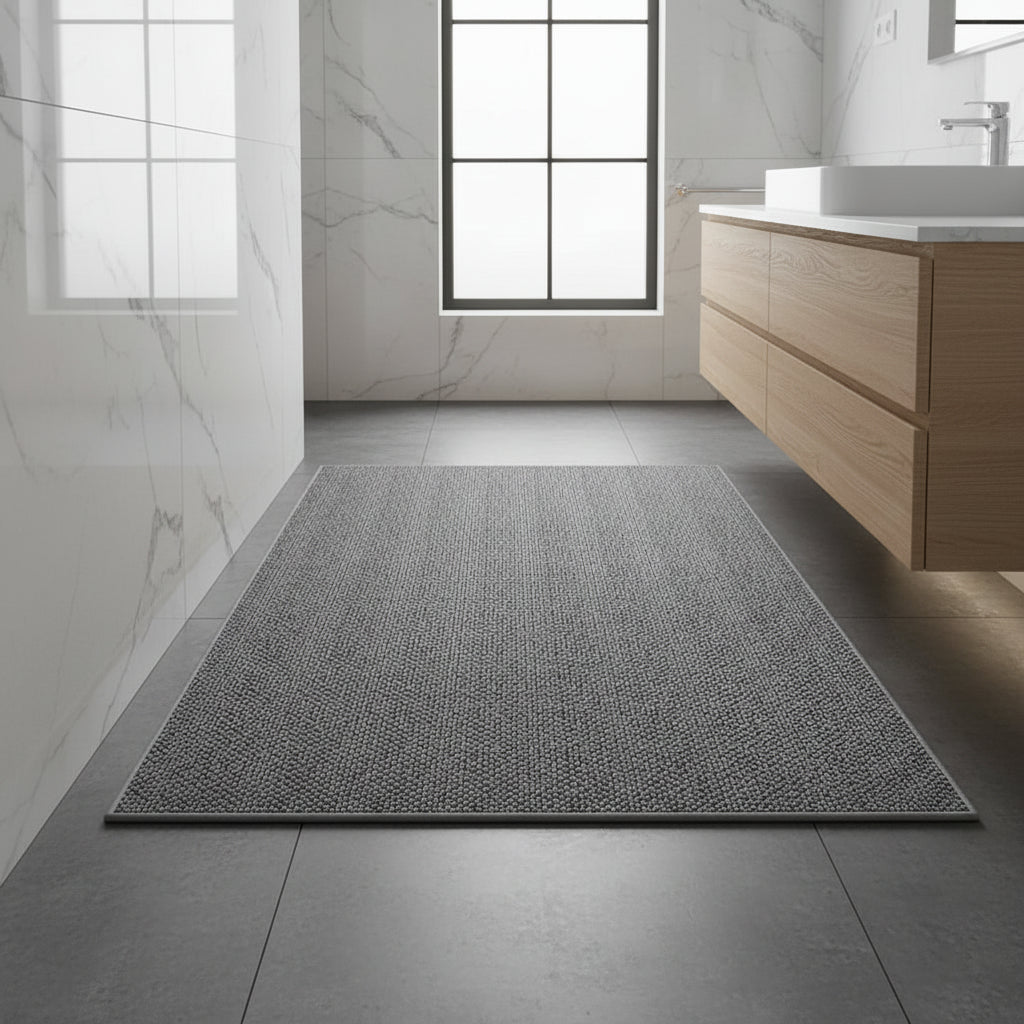 Elegant Outdoor Door Mat with Absorbent Fabric & Geometric Design for Stylish Entrances 0