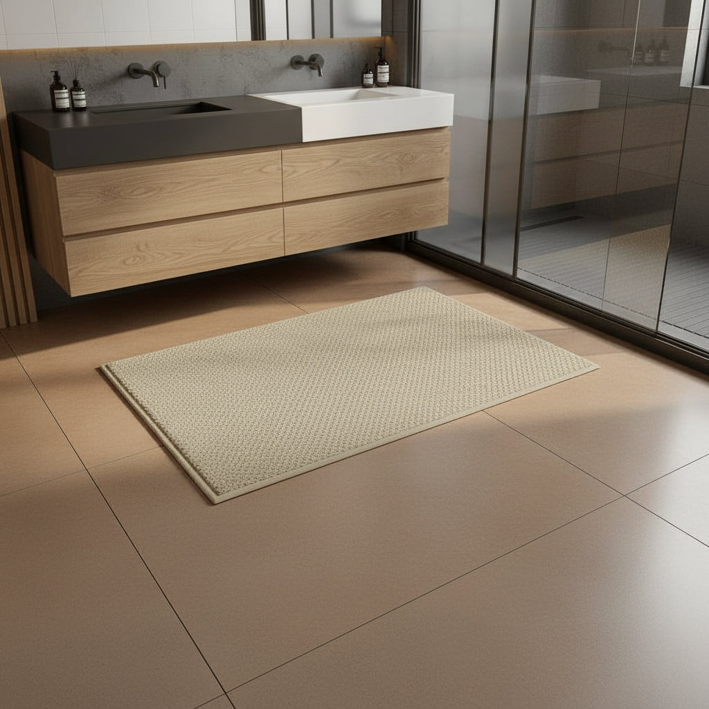 Elegant Outdoor Door Mat with Absorbent Fabric & Geometric Design for Stylish Entrances 1