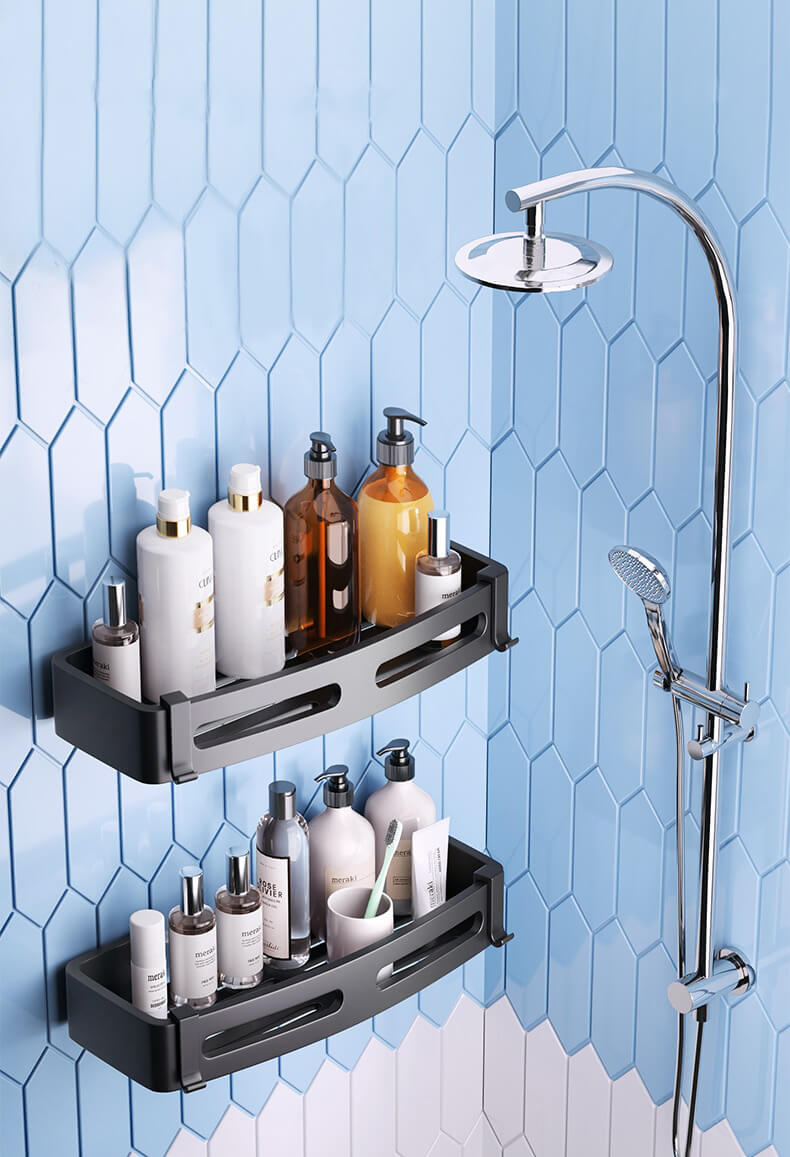 Elegant Stainless Steel Shower Shelf | Waterproof Shower Storage for Organized Bathrooms 3
