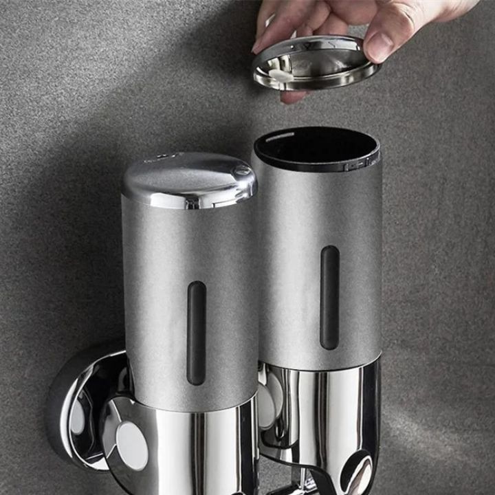 Elegant Wall Mounted Soap Dispenser with Sleek Stainless Steel Design | Space-Saving Solution for Modern Bathrooms 7