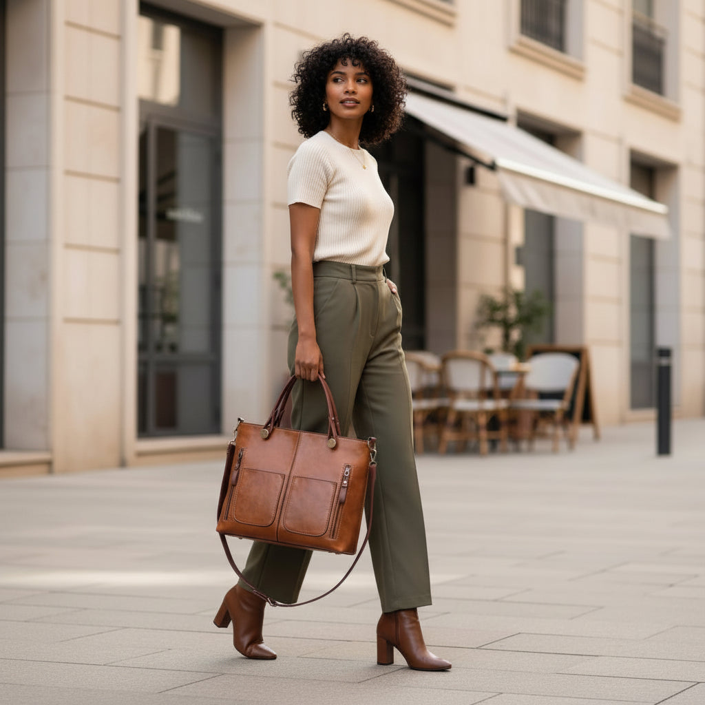 Elegant | Black Shoulder Bag with Adjustable Strap & Magnetic Closure | Versatile Design for Everyday Use 1
