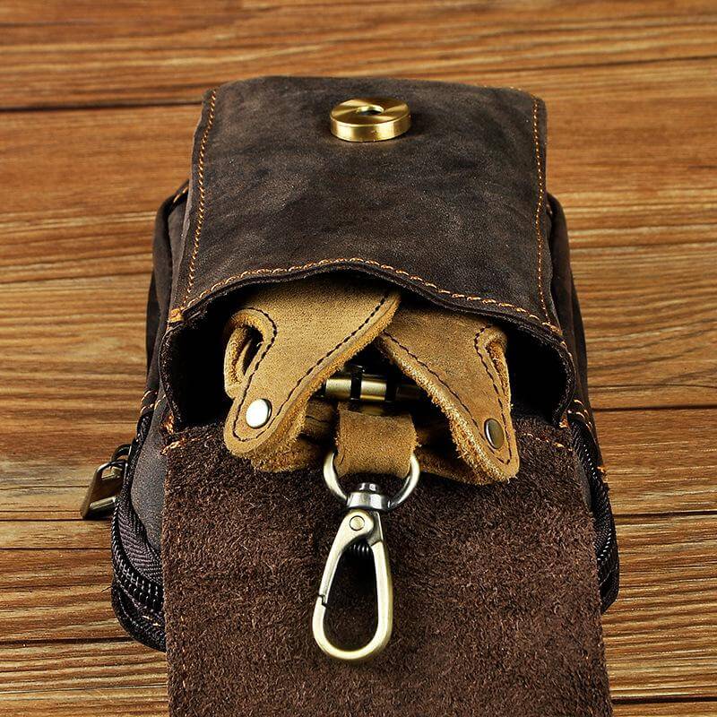 EliteGuard | Leather Belt Bag with Multiple Compartments | Stylish and Functional for Daily Use 6