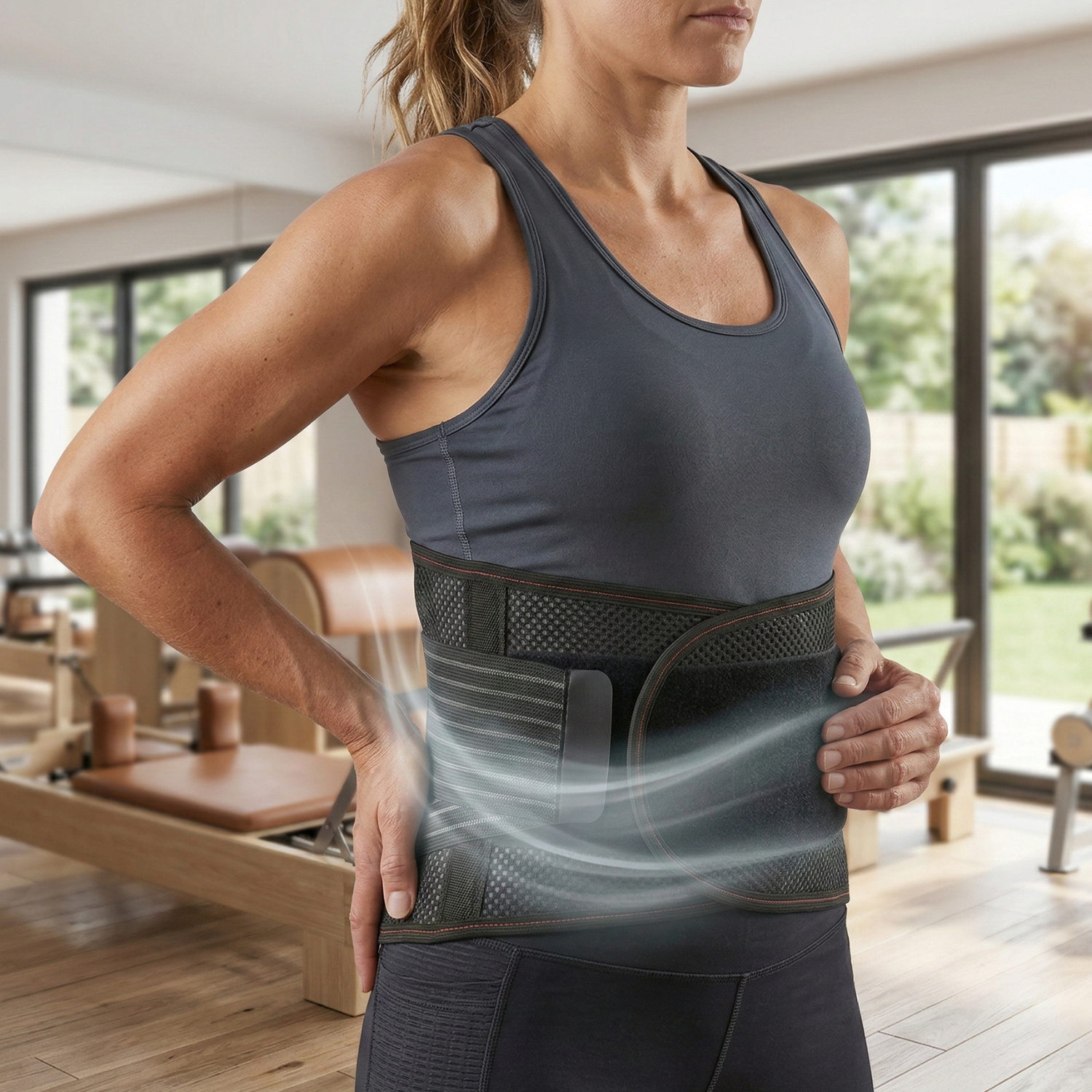 Ergonomic Lumbar Support Belt - Breathable Mesh with Dual Stabilizers for Back Relief 2