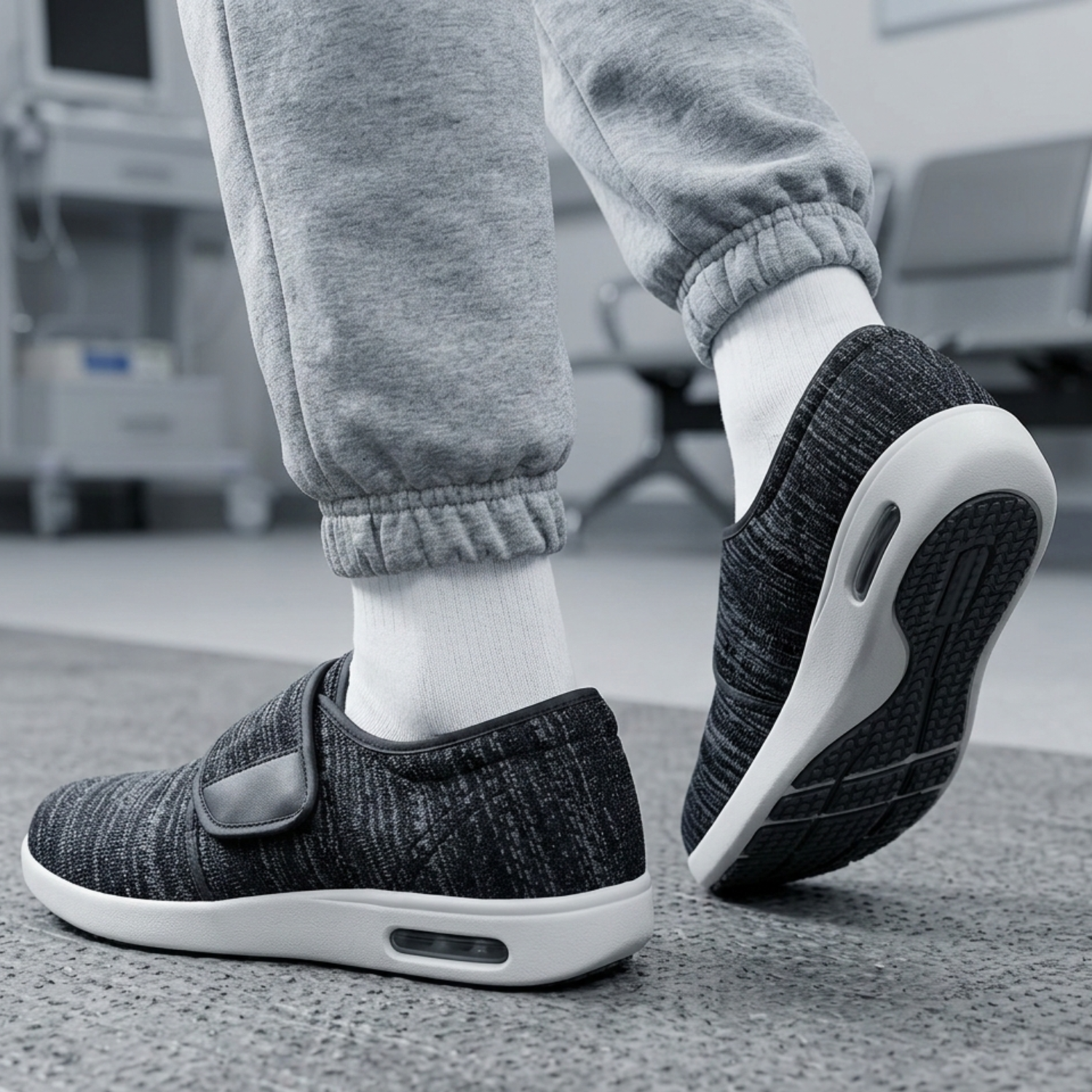 Extra-Wide Men's Comfort Shoes - Adjustable Straps for Custom Fit and Support 1