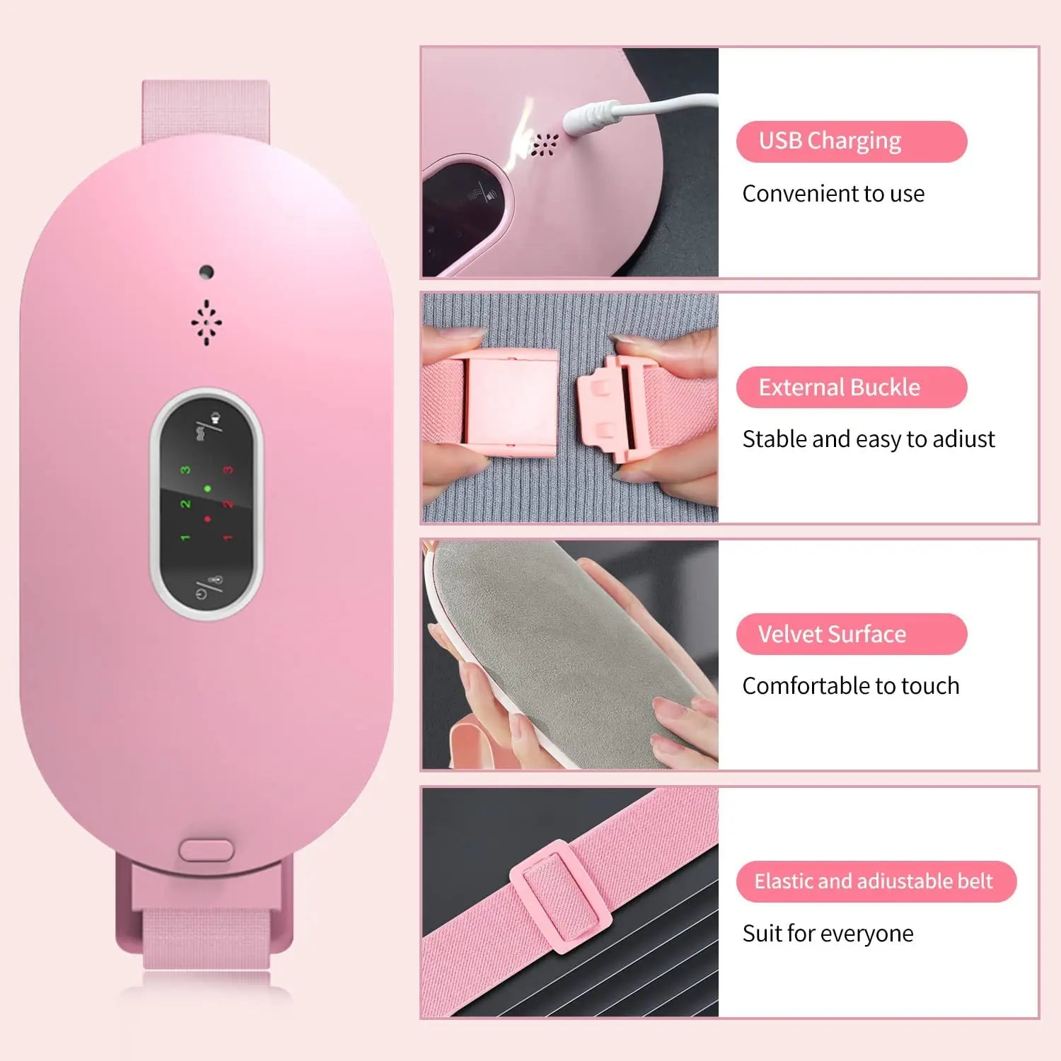 RelaxEase Portable Heated Massage Belt