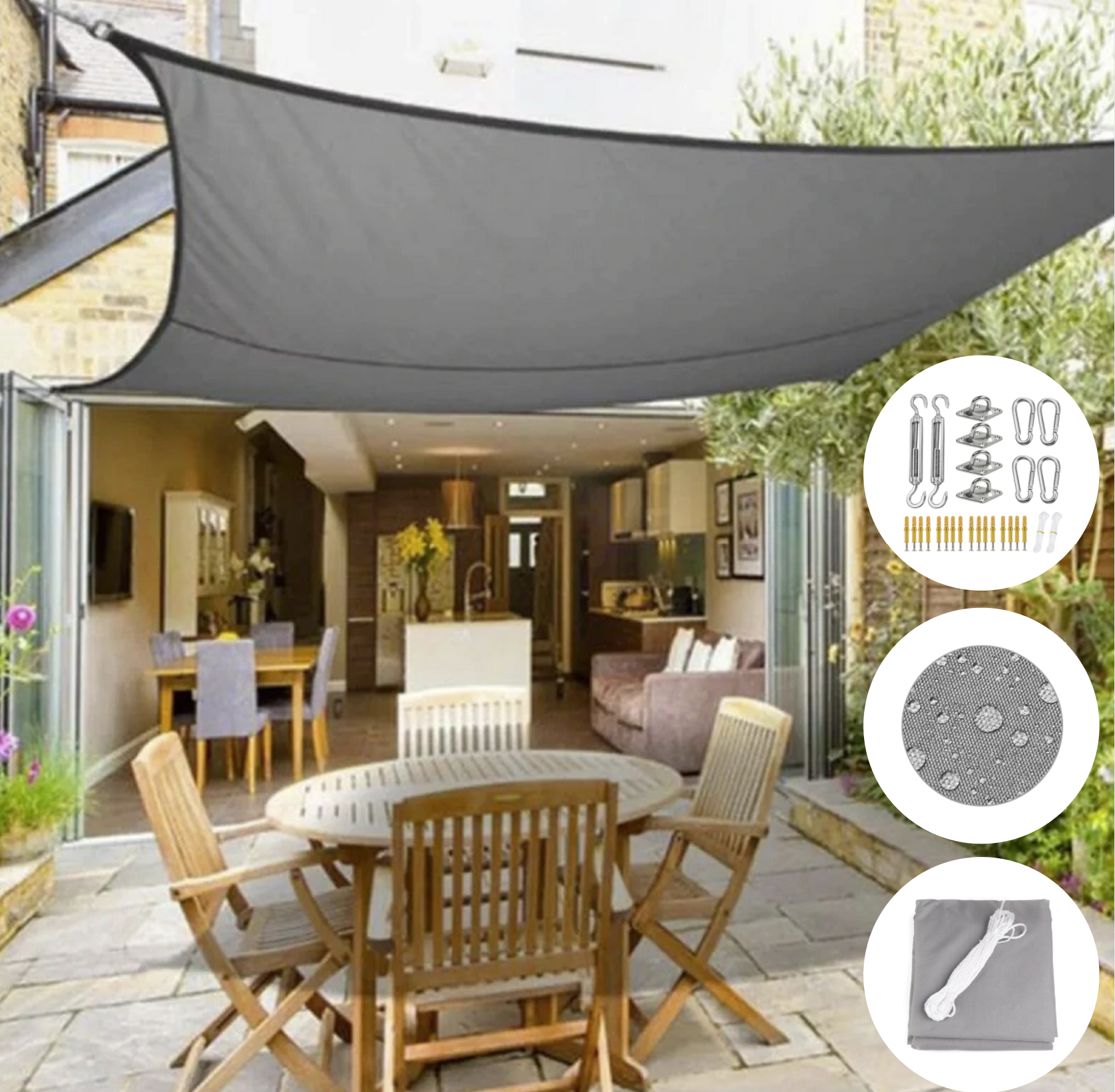 SunShade - Water-Resistant Garden Shade Sail