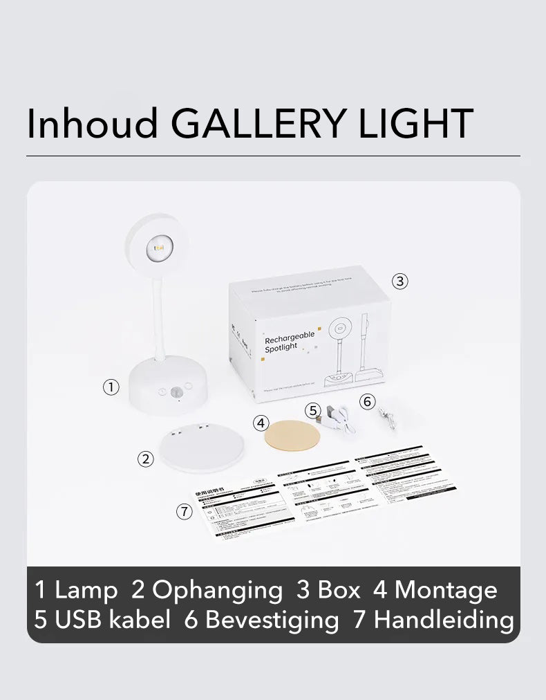 Gallery Light - Cordless Rechargeable Wall Lamp